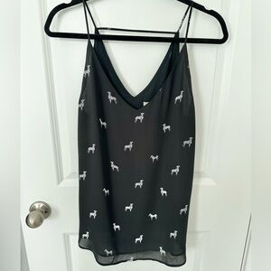 LOFT Zebra Print Strappy Cami